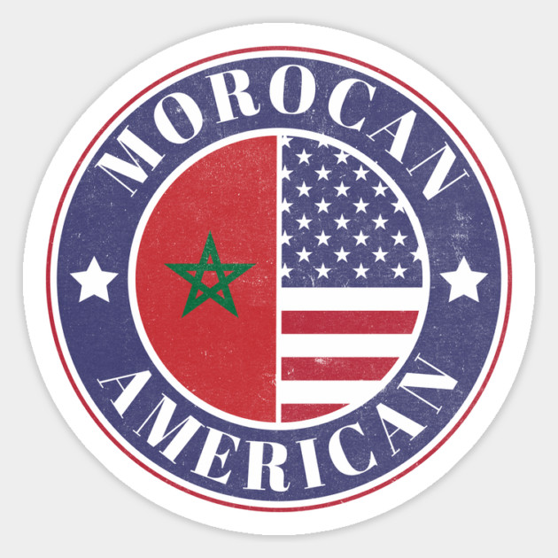 Proud Moroccan-American Badge - Morocco Flag Magnet by Yesteeyear