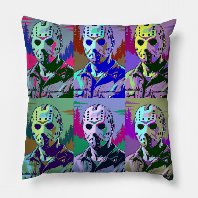 Jason Voorhees Retro Style Pillow by Grave Digs