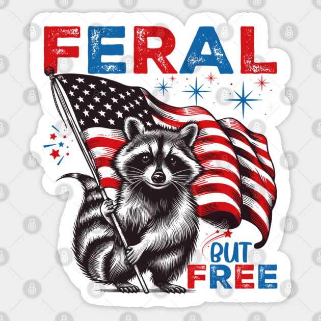 Feral But Free Sticker by JessArty