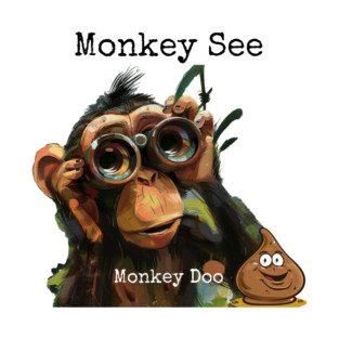 Mischievous Monkey with Binoculars T-Shirt
