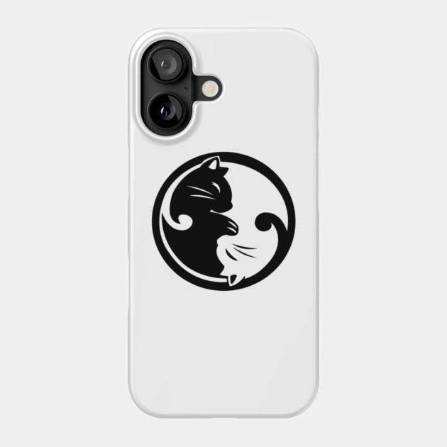 Cat Ying Yang Phone Case by DickinsonDesign