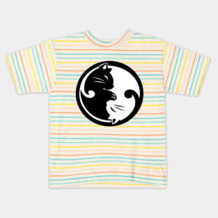 Cat Ying Yang Kids T-Shirt