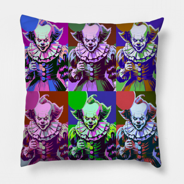 Pennywise Retro Style Pillow by Grave Digs