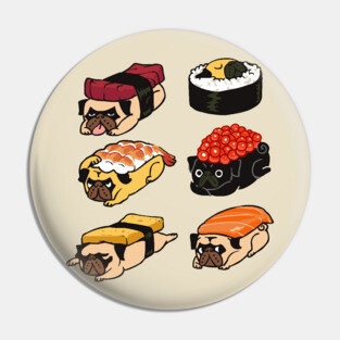 Sushi Pug Pin
