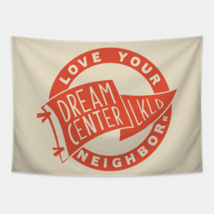 Love Your Neighbor Flag Red Tapestry