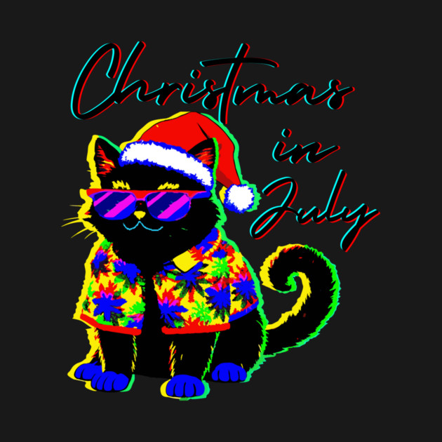 Glitch Cat Christmas in July by The WYLD Tribe