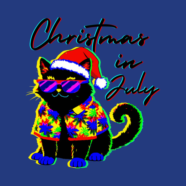 Glitch Cat Christmas in July by The WYLD Tribe
