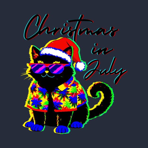 Glitch Cat Christmas in July by The WYLD Tribe