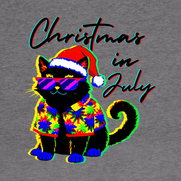 Glitch Cat Christmas in July by The WYLD Tribe