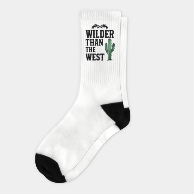 Wilder Than The West Cowboy Humor Socks by Anticorporati