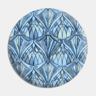 View Through a Blue Window Pin