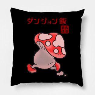 Delicious in Dungeon mushroom Pillow