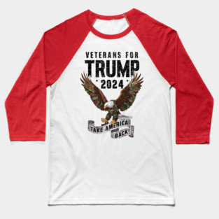 Veterans for Trump 2024 Baseball T-Shirt