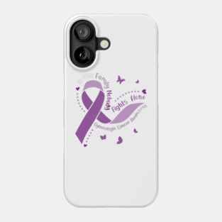 Gynecologic Cancer Awareness This Family Nobody Fights Alone Gift For Men Women Phone Case