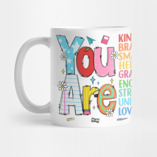 You Are Kind, Back to School, Teacher Appreciation, Retro Teacher, School Doodles Mug