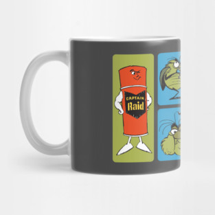 Raid Bug Spray Characters Mug