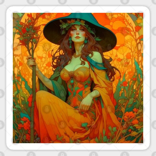 Art Nouveau Lammas Sticker by HolidayBug