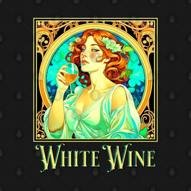 Art Nouveau White Wine by HolidayBug