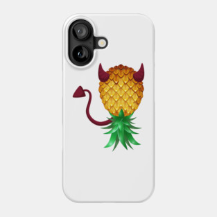 Devil Horn Swinger Upside Down Pineapple Phone Case