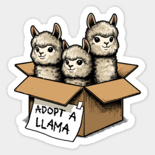 Adopt a Llama Sticker