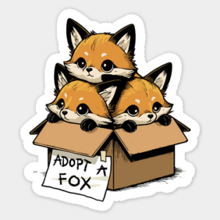 Adopt a Fox Sticker