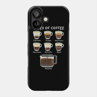 Types of Coffee Phone Case