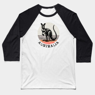 Australia Kangaroo Baseball T-Shirt