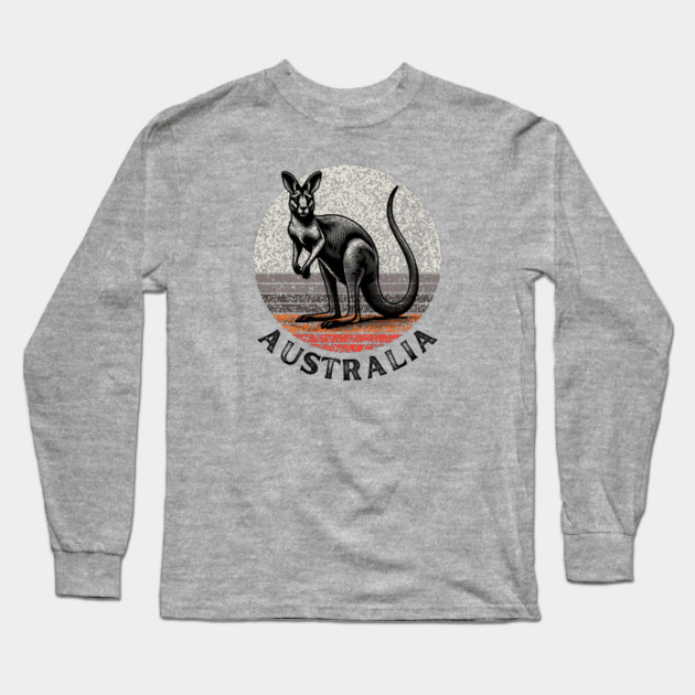 Australia Kangaroo Long Sleeve T-Shirt by Timeless Chaos