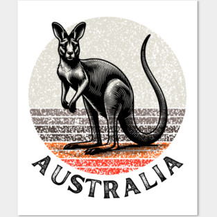 Australia Kangaroo Posters and Art