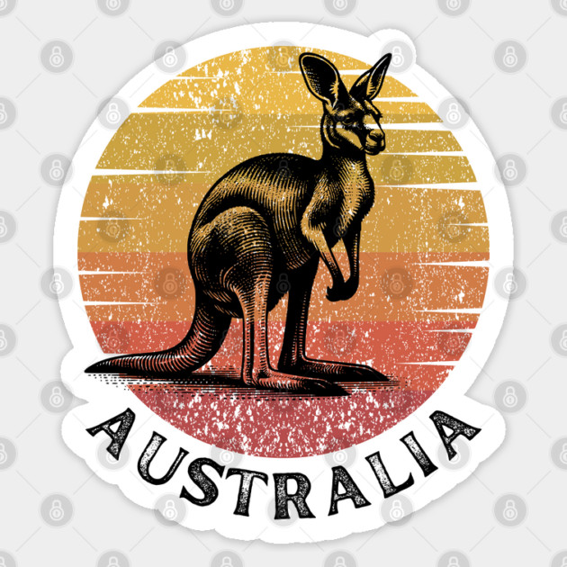 Australia Kangaroo Sticker by Timeless Chaos