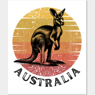 Australia Kangaroo Posters and Art