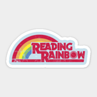 Reading Rainbow distressed Sticker