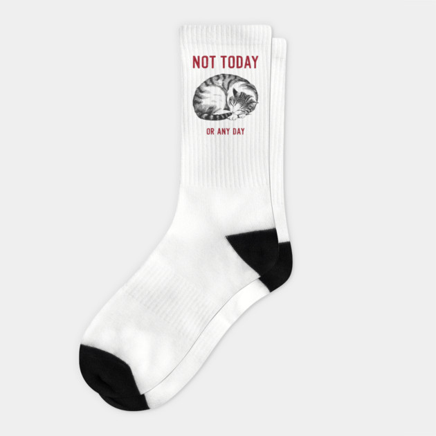 Not Today Or Any Day Lazy Attitude Socks by Anticorporati