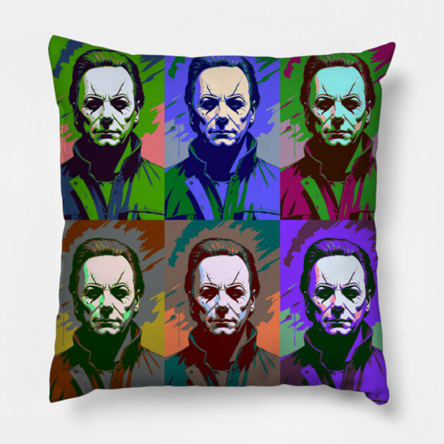 Michael Myers Retro Style Pillow by Grave Digs