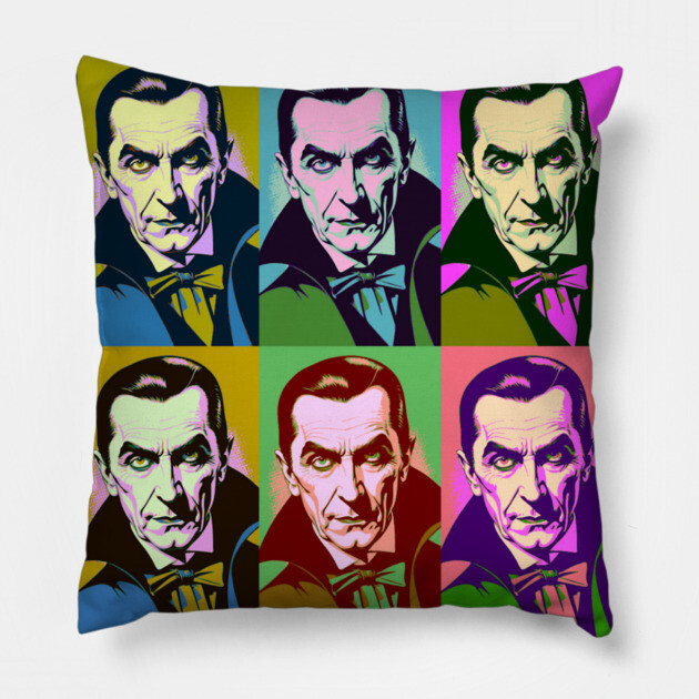 Bela Lugosi Dracula Retro Style Pillow by Grave Digs