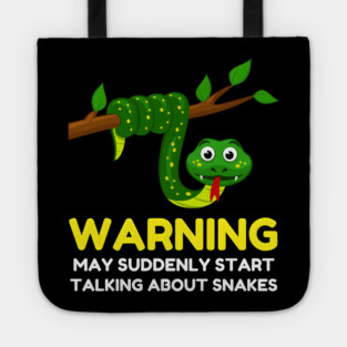 Humorous Snake Warning Tote