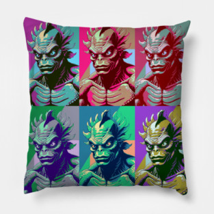 Gill-man Creature from the Black Lagoon Retro Style Pillow