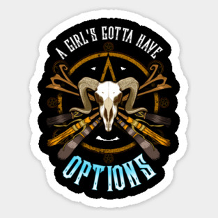 A Girls Gotta Have Options Feminist Witch Halloween Magnet