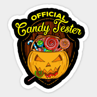 Official Candy Tester Trick or Treat Halloween Funny Pumpkin Sticker