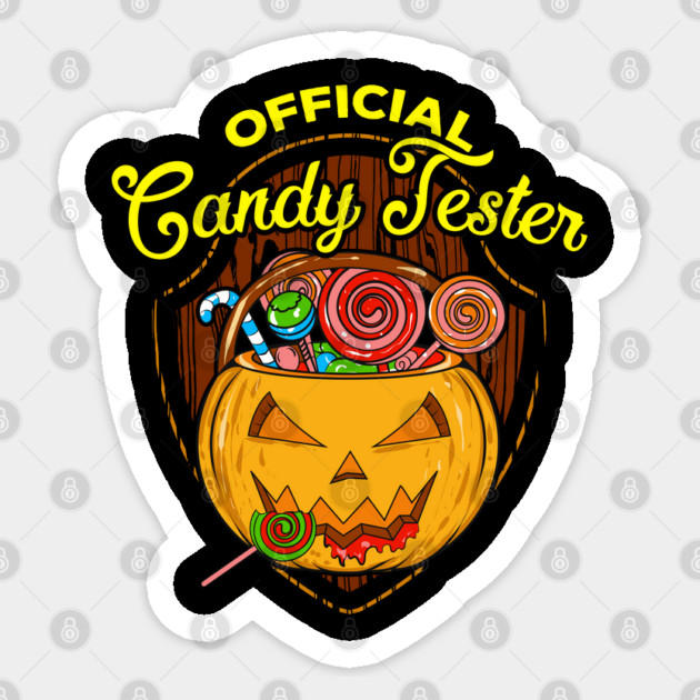 Official Candy Tester Trick or Treat Halloween Funny Pumpkin Sticker by creative