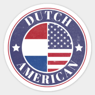 Proud Dutch-American Badge - Netherlands Flag Magnet