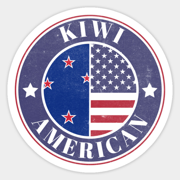 Proud Kiwi-American Badge - New Zealand Flag Magnet by Yesteeyear