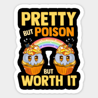 Halloween Cupcake Cute Cup Cakes Funny Humor Halloween Sticker