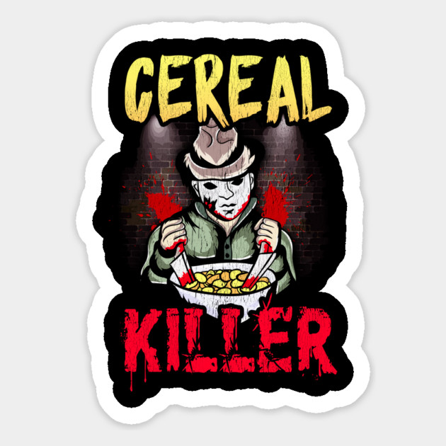 Cereal Killer Criminal with bloody knives Halloween Magnet by creative