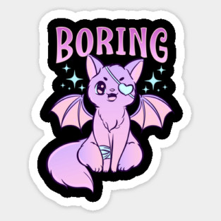 Anime Pastel Goth Cat Halloween Design Gift Sticker