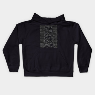 Cat Joy Division unknown pleasures Kids Hoodie