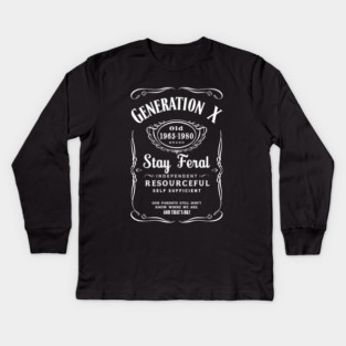 Gen X Stay Feral Kids Long Sleeve T-Shirt