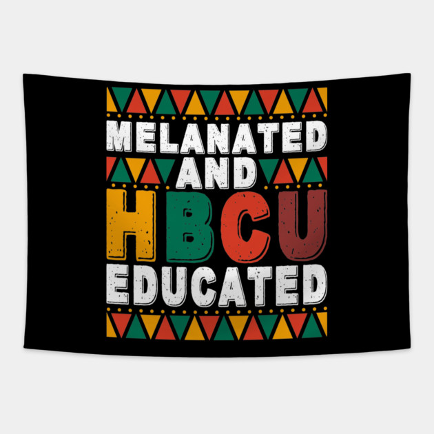 Melanated And HBCU Educated Tapestry by UrbanLifeApparel