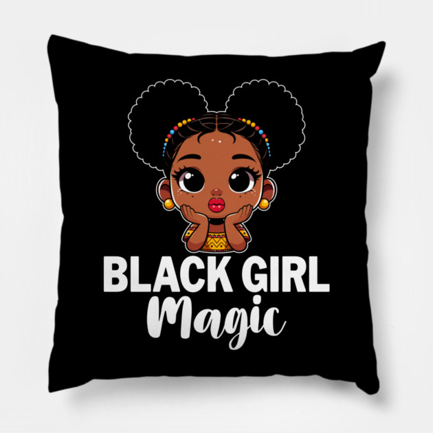 Black Girl Magic Pillow by UrbanLifeApparel