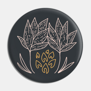 Botanical doodle Pin